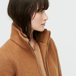 J. Crew Stadium Cloth Lodge Coat In Italian Wool, Acorn colorway